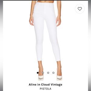 Pistola White Cropped Skinny Jeans